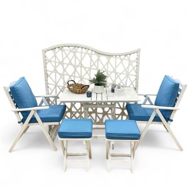 Beyaz Atina 003 Masa Sandalye Seti