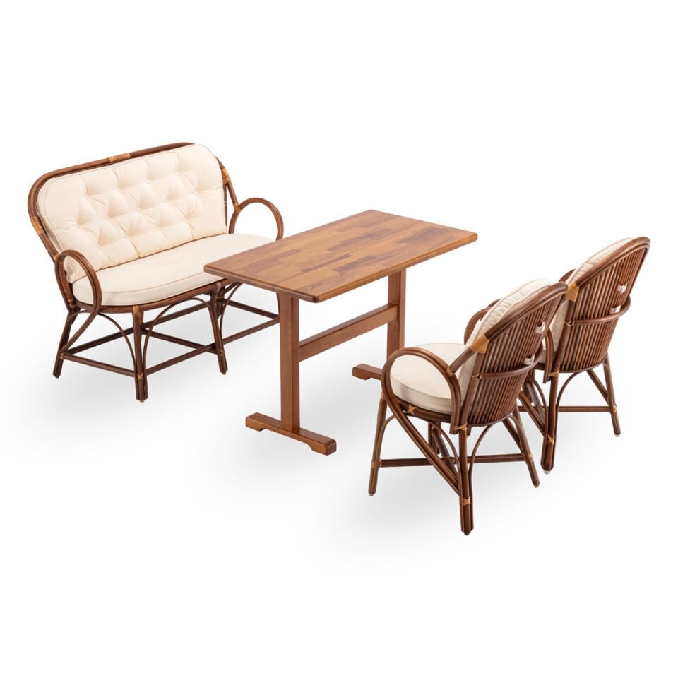 Şam Balkon Bahçe Oturma Grubu