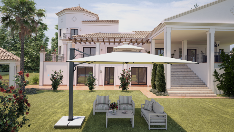 Bacalı Yandan Direkli Şemsiye