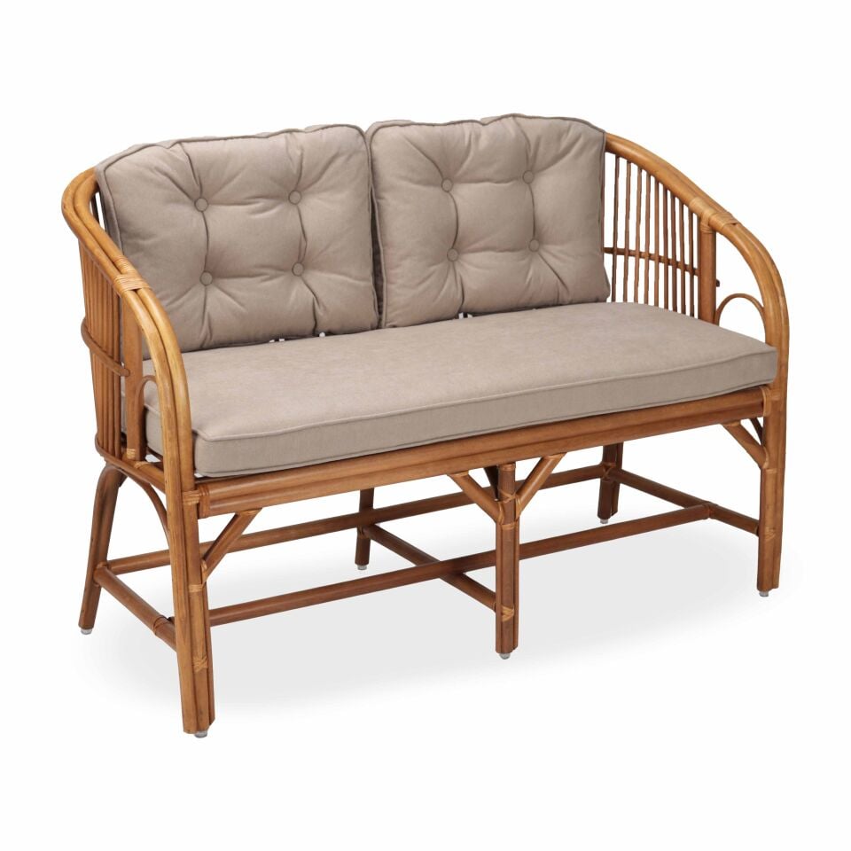 Beyrut Balkon Bahçe İkili Koltuk - Bal Rengi