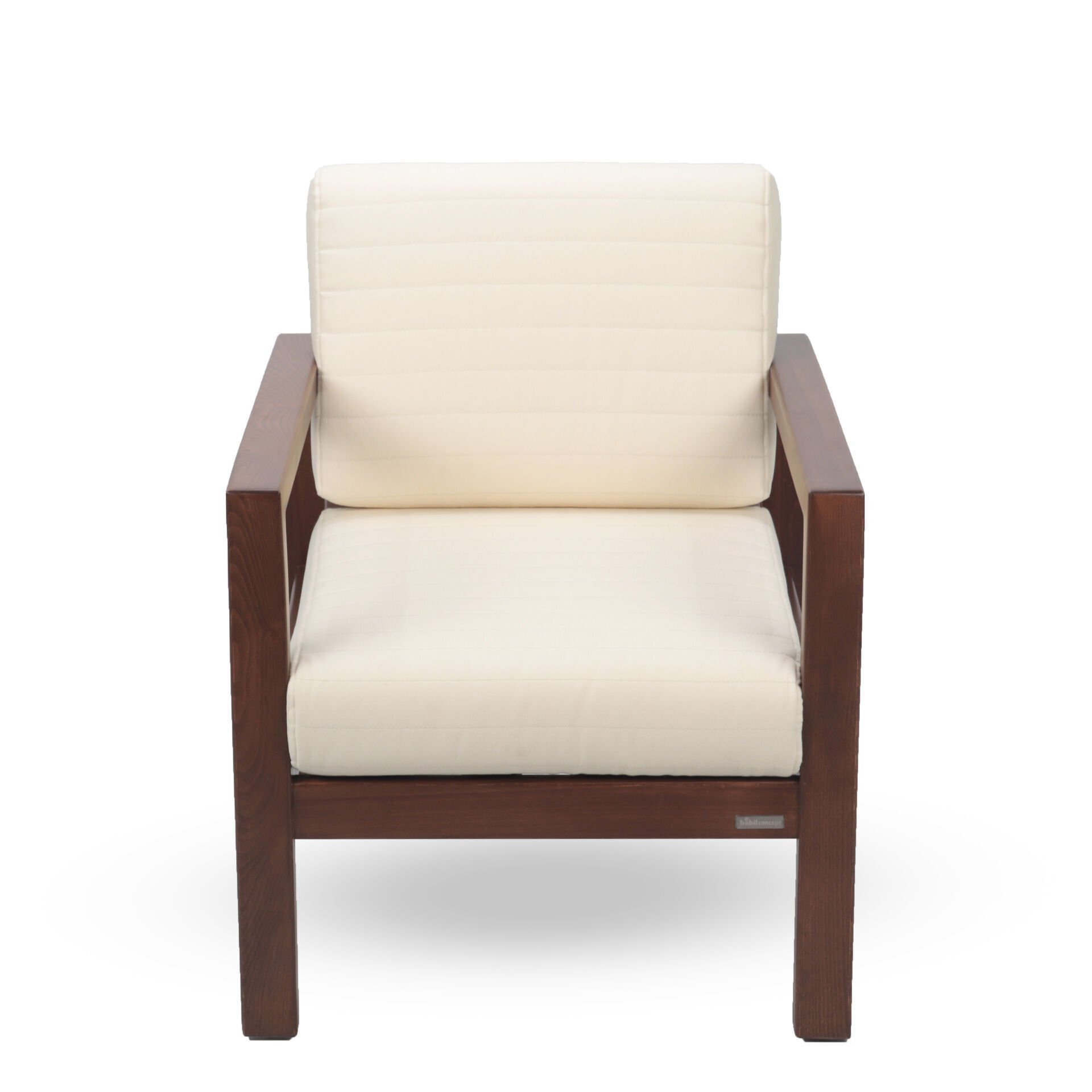 Mozambik Balkon Bahçe Tekli Koltuk - Koyu Ceviz Rengi