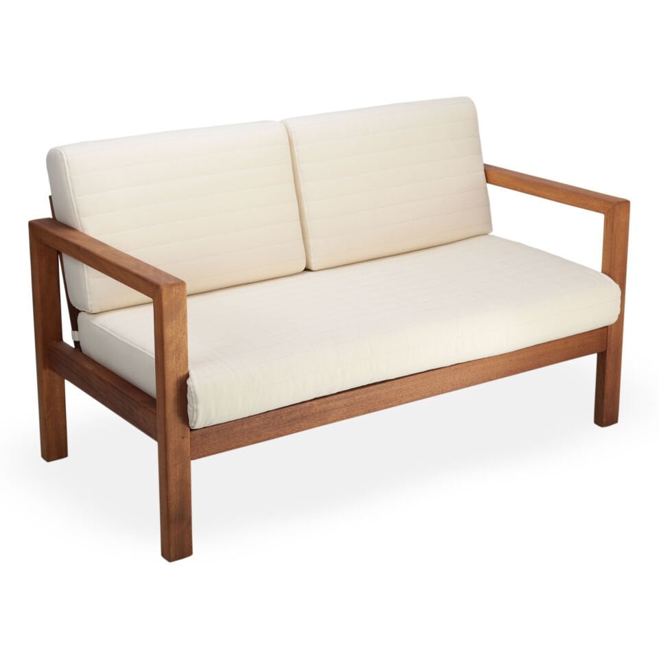 İroko Mozambik Balkon Bahçe İkili Koltuk