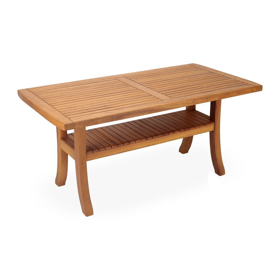 İroko Royal Raflı Alçak Masa