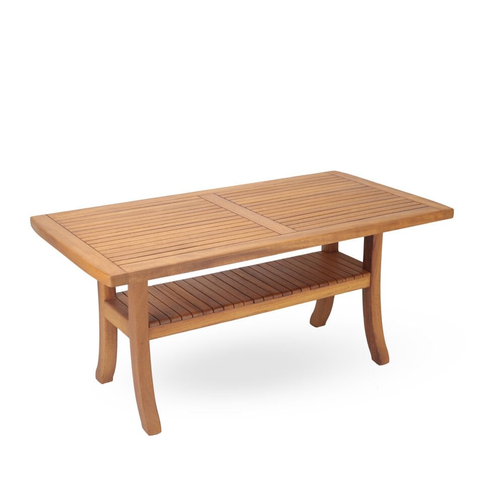 İroko Royal Raflı Alçak Masa