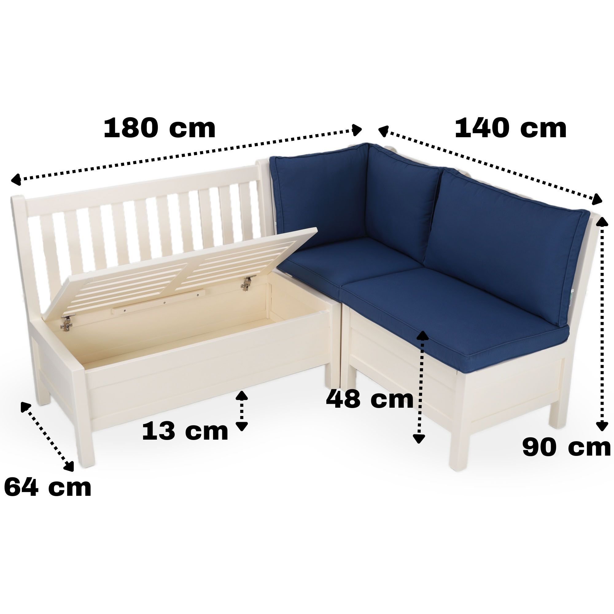 Kolsuz Sandıklı Köşe - Kemik Rengi