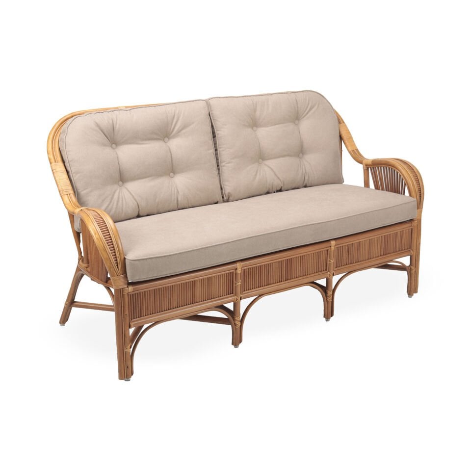 Casablanca Balkon Bahçe Üçlü Koltuk - Bal Rengi