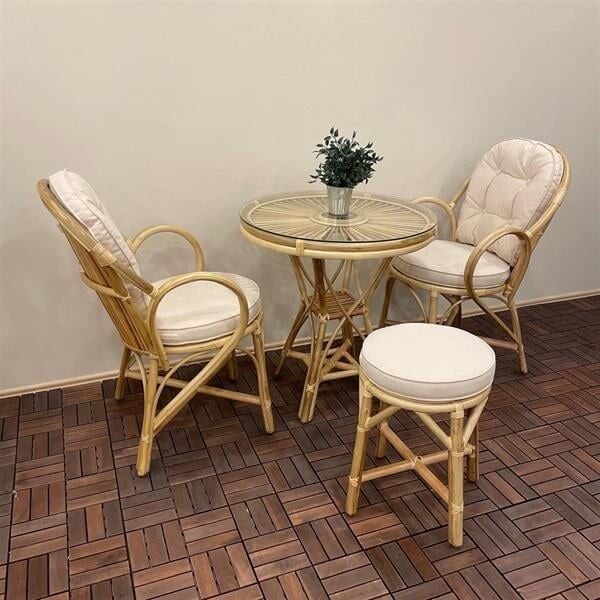 Lidya 003 Natürel Masa Sandalye Seti