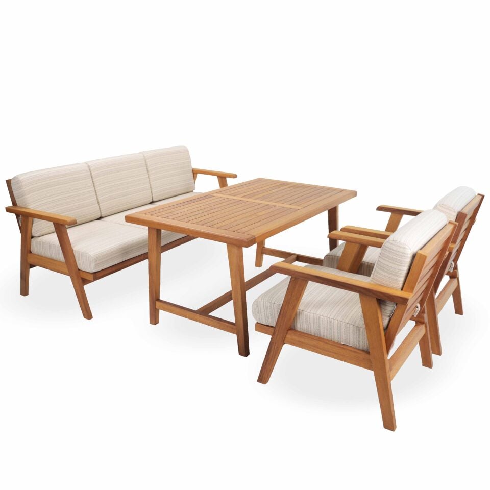 İroko Mola Balkon Bahçe Oturma Grubu