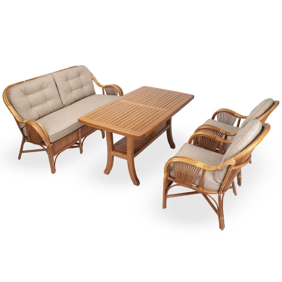 Casablanca Balkon Bahçe Oturma Grubu - Bal Rengi