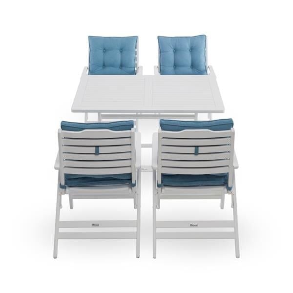 Beyaz Madrid Set 005 Masa Sandalye Seti