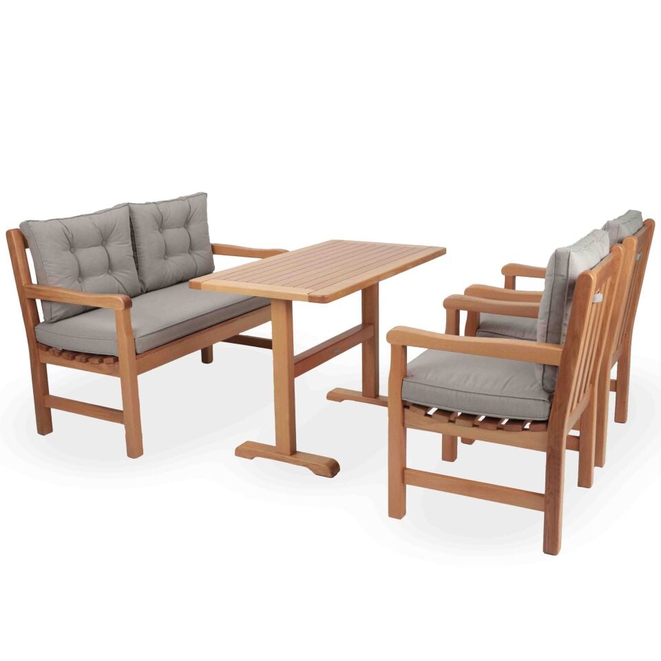 York Balkon Bahçe Oturma Grubu - Natürel