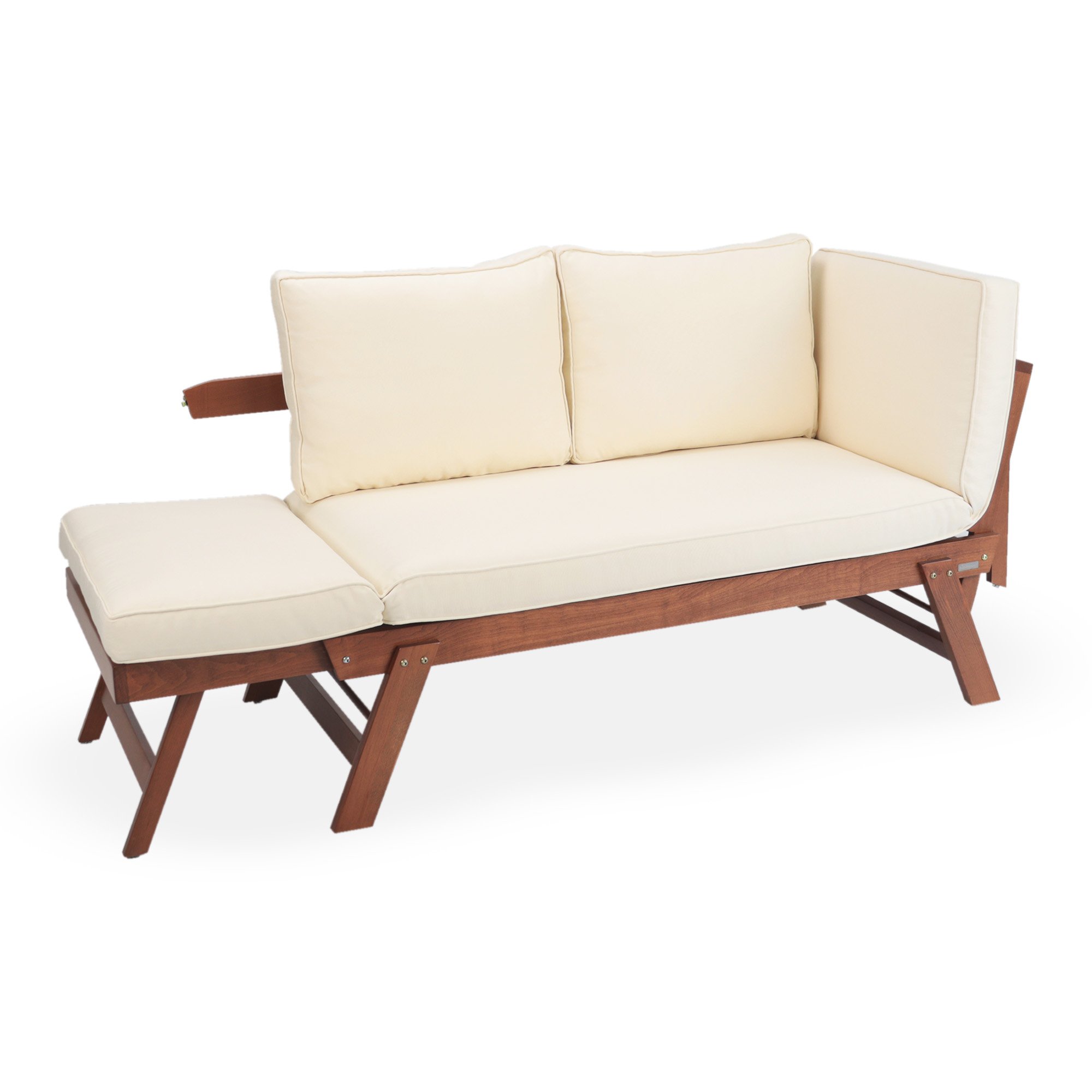 Babil Bench Balkon Bahçe Üçlü Koltuk Bianca Ekru