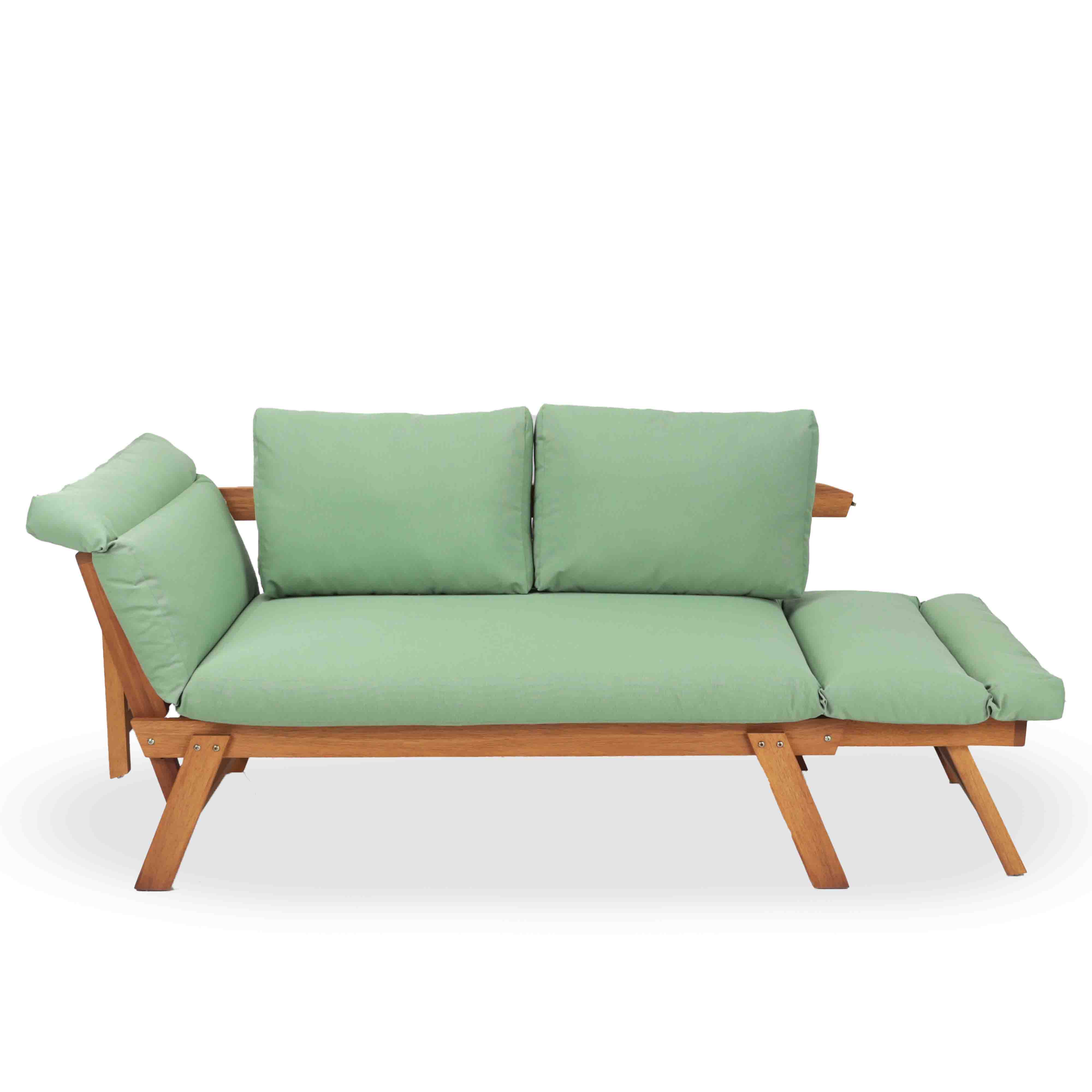 İroko Babil Bench Balkon Bahçe Üçlü Koltuk Sunremo Yeşil