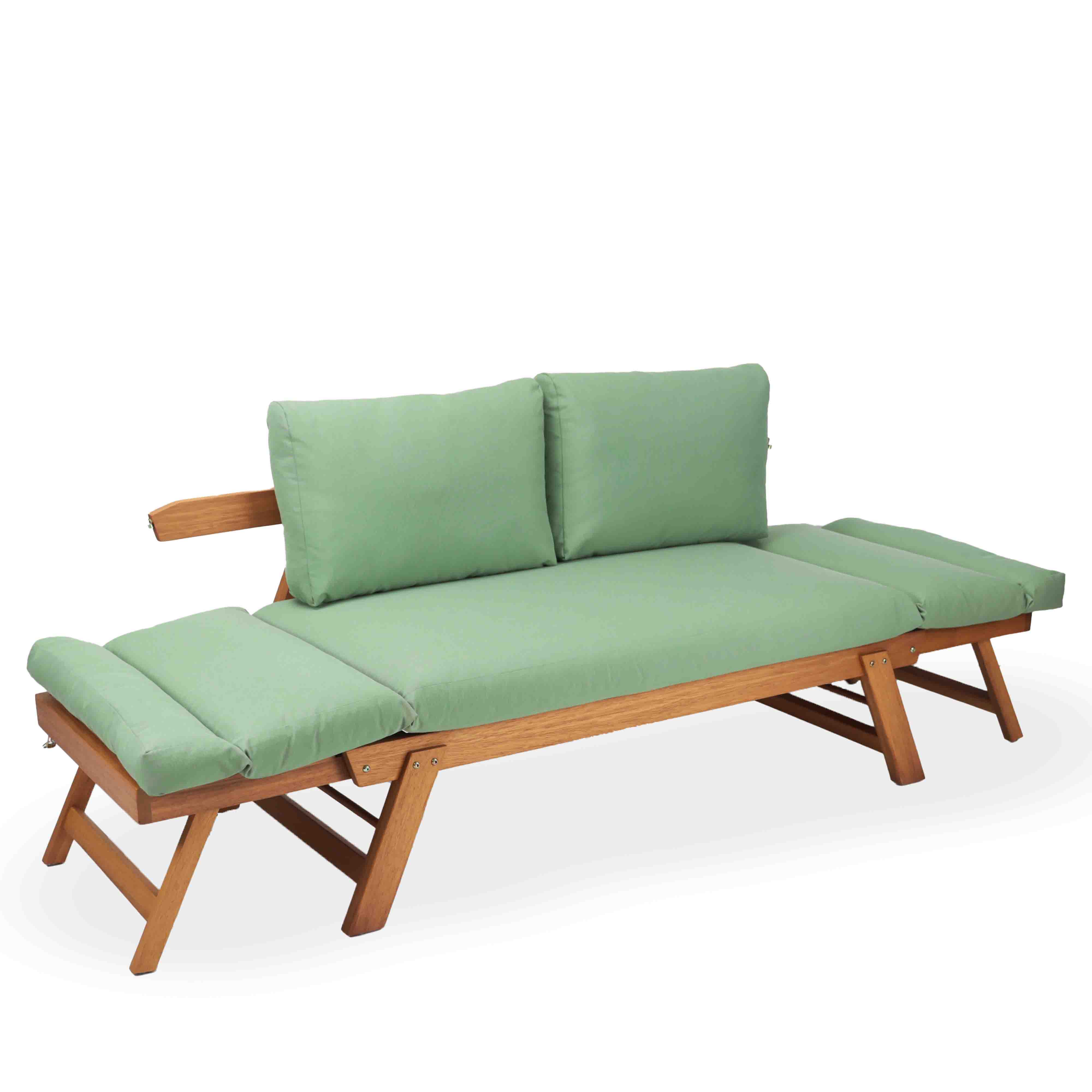 İroko Babil Bench Balkon Bahçe Üçlü Koltuk Sunremo Yeşil