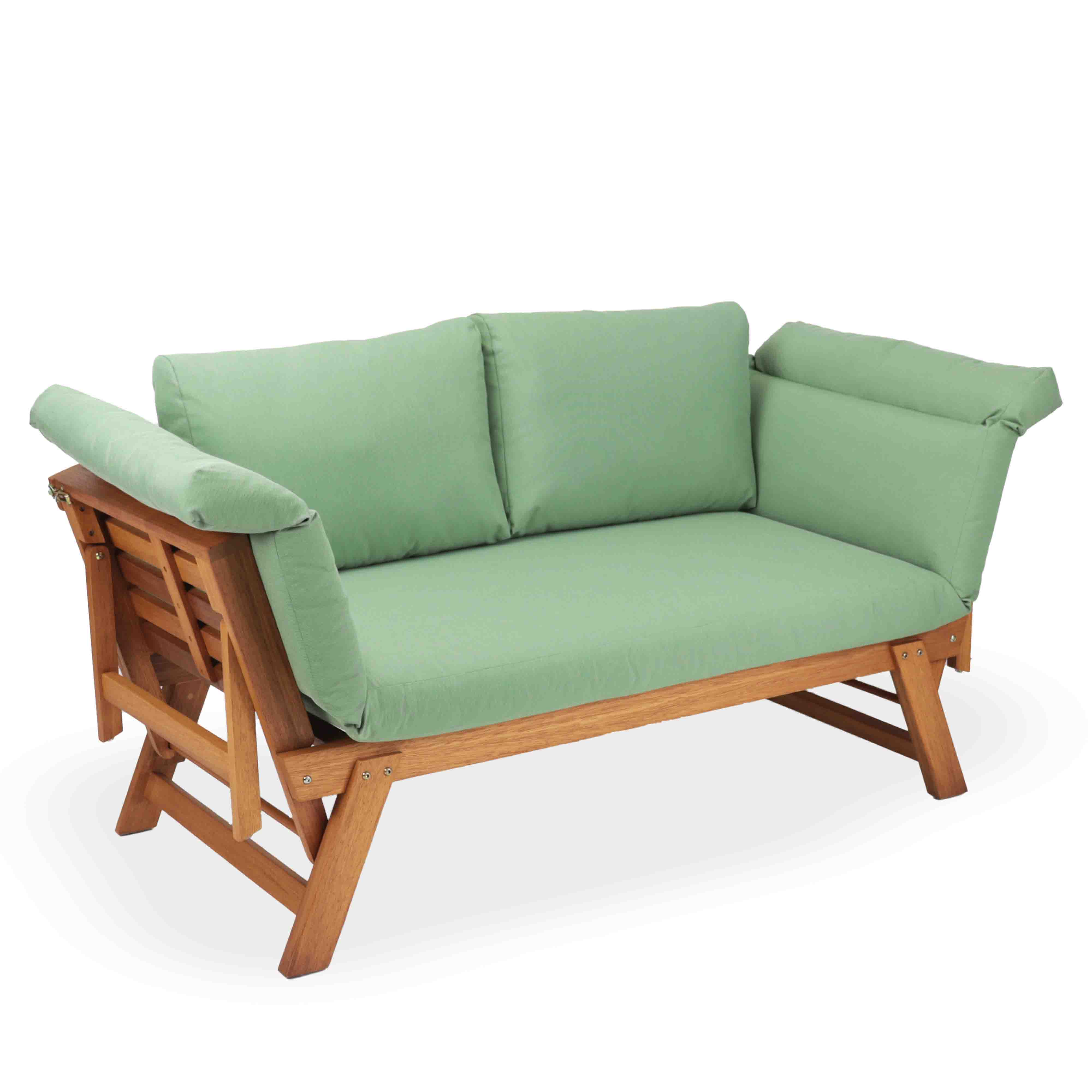 İroko Babil Bench Balkon Bahçe Üçlü Koltuk Sunremo Yeşil