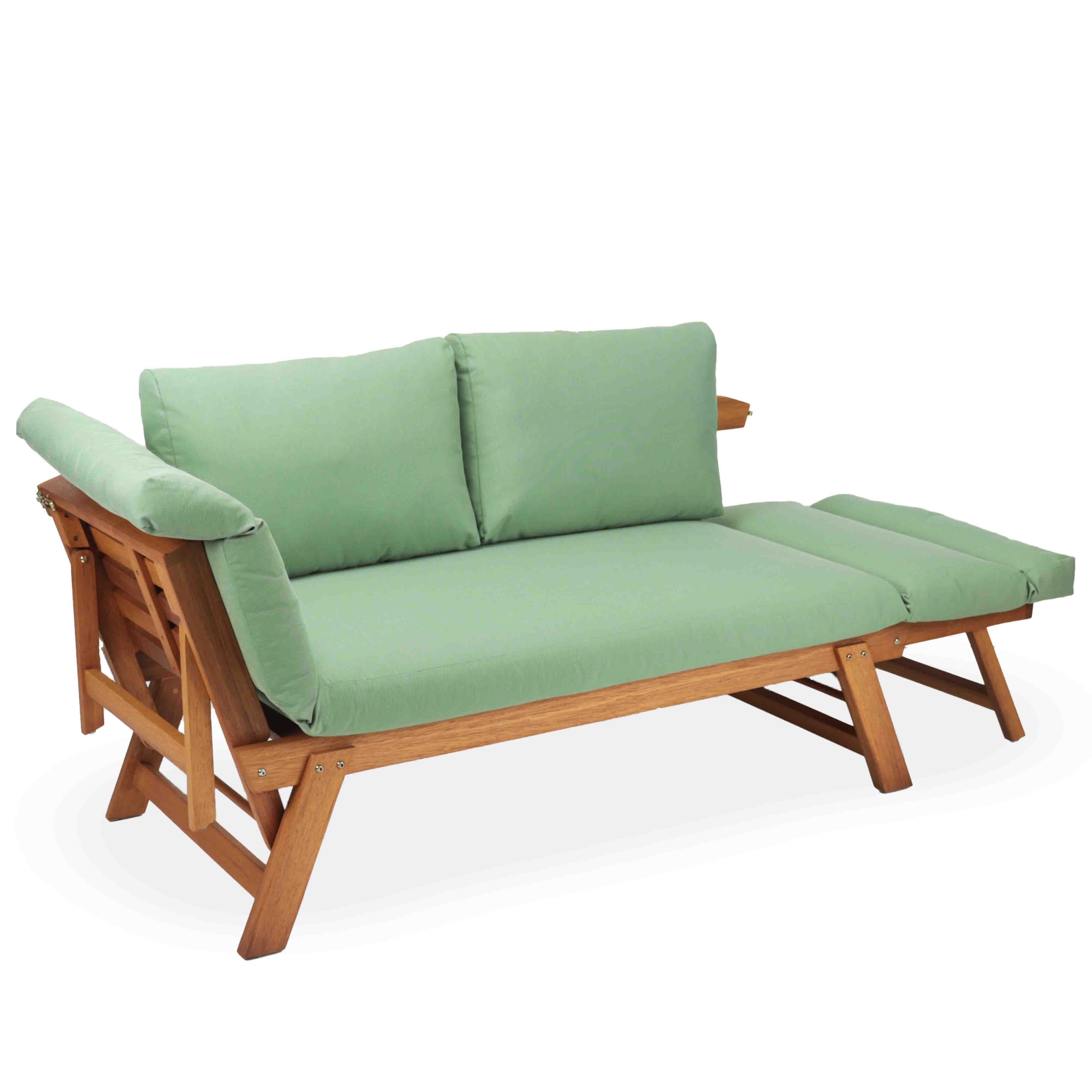 İroko Babil Bench Balkon Bahçe Üçlü Koltuk Sunremo Yeşil