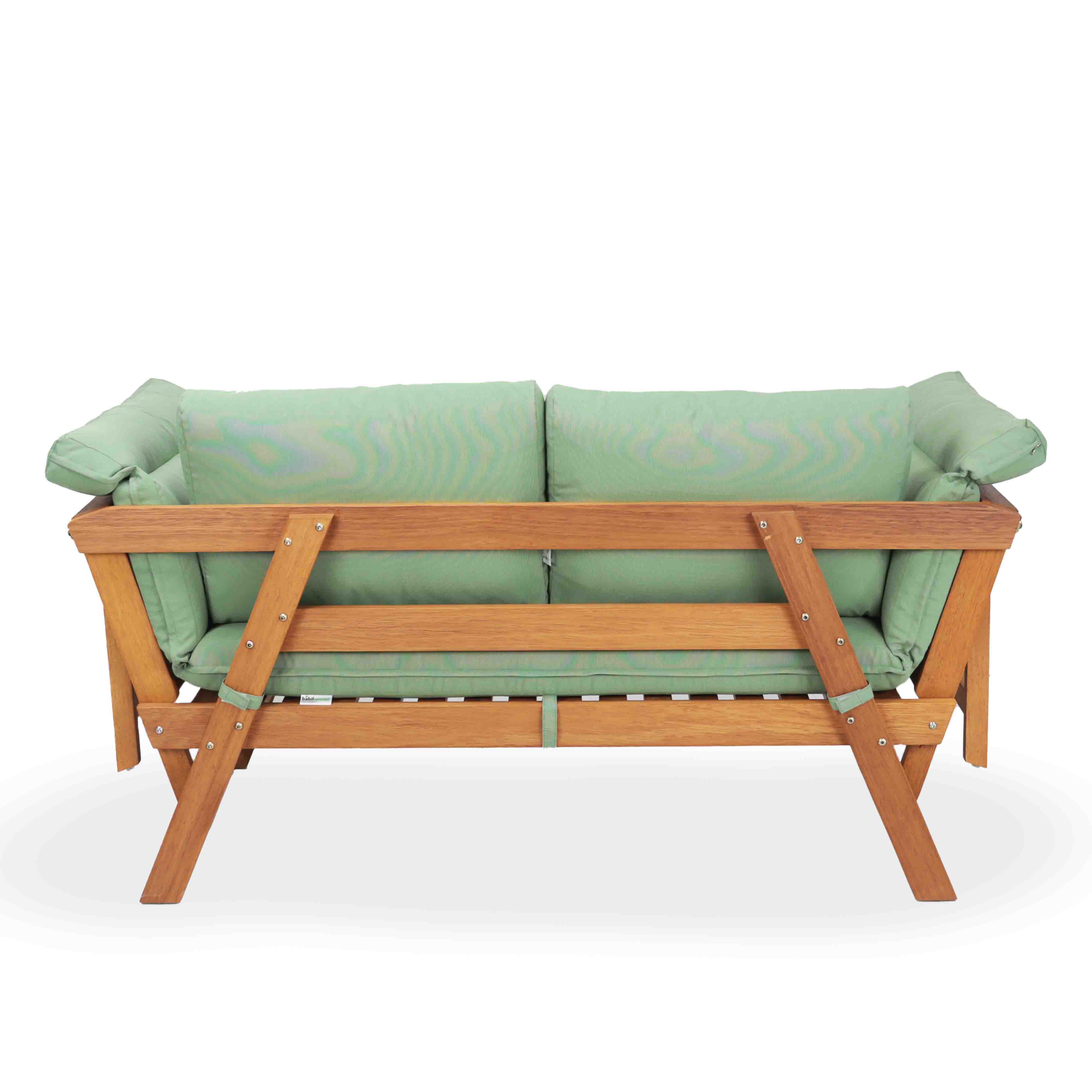 İroko Babil Bench Balkon Bahçe Üçlü Koltuk Sunremo Yeşil