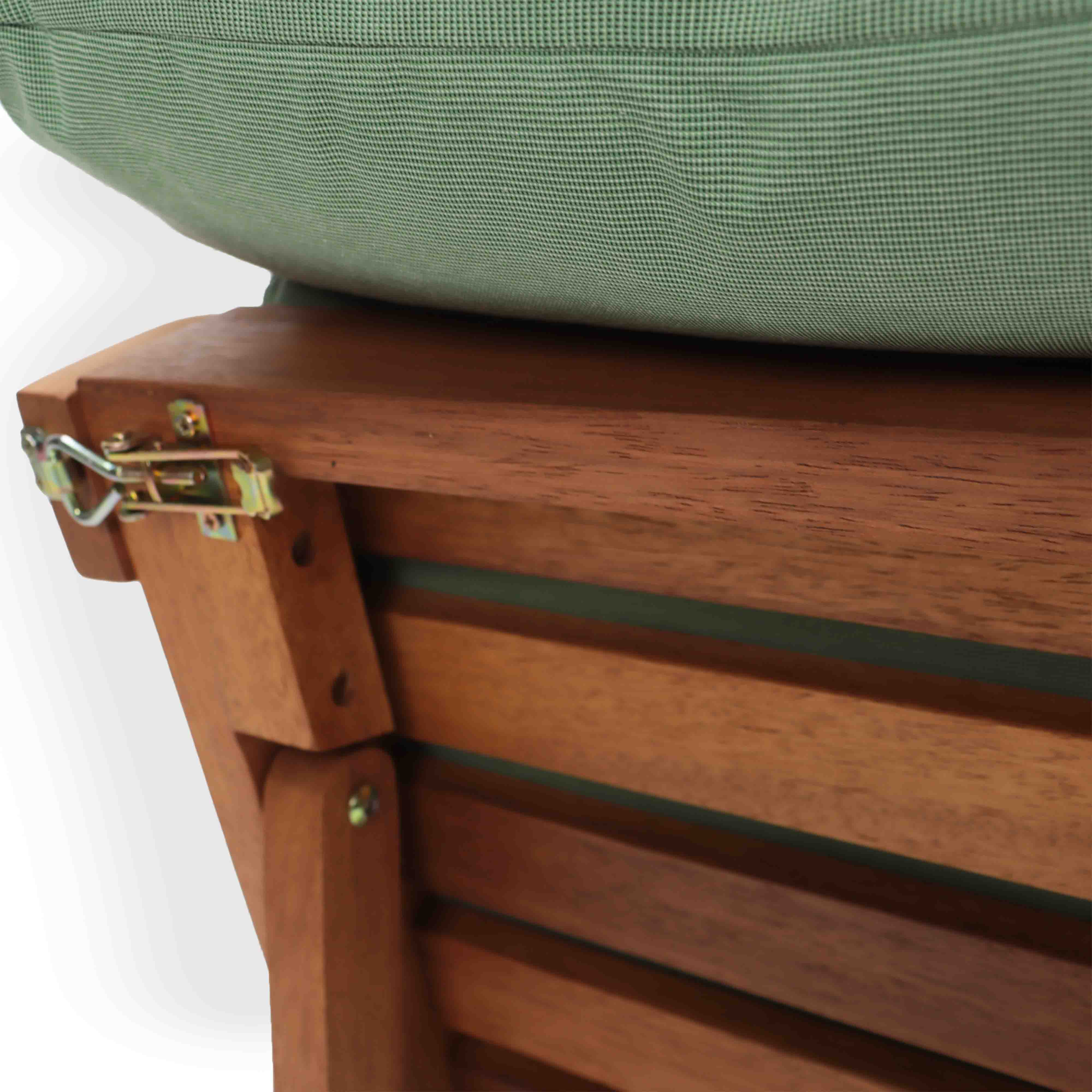 İroko Babil Bench Balkon Bahçe Üçlü Koltuk Sunremo Yeşil