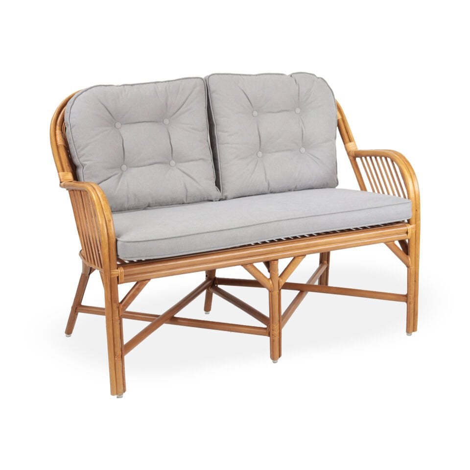 Rodos Balkon Bahçe İkili Koltuk - Bal Rengi