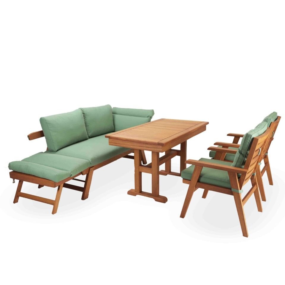 İroko Babil Bench Balkon Bahçe Oturma Grubu