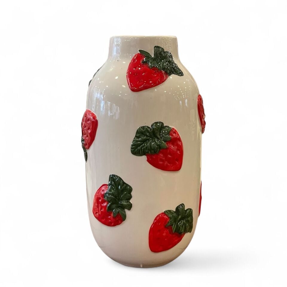 Seramik Çilek Vazo