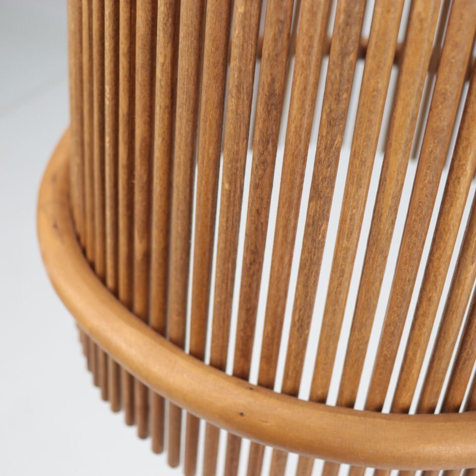 Büyük Bambu Konik Avize - Bal Rengi