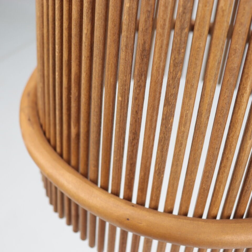 Büyük Bambu Konik Avize - Bal Rengi