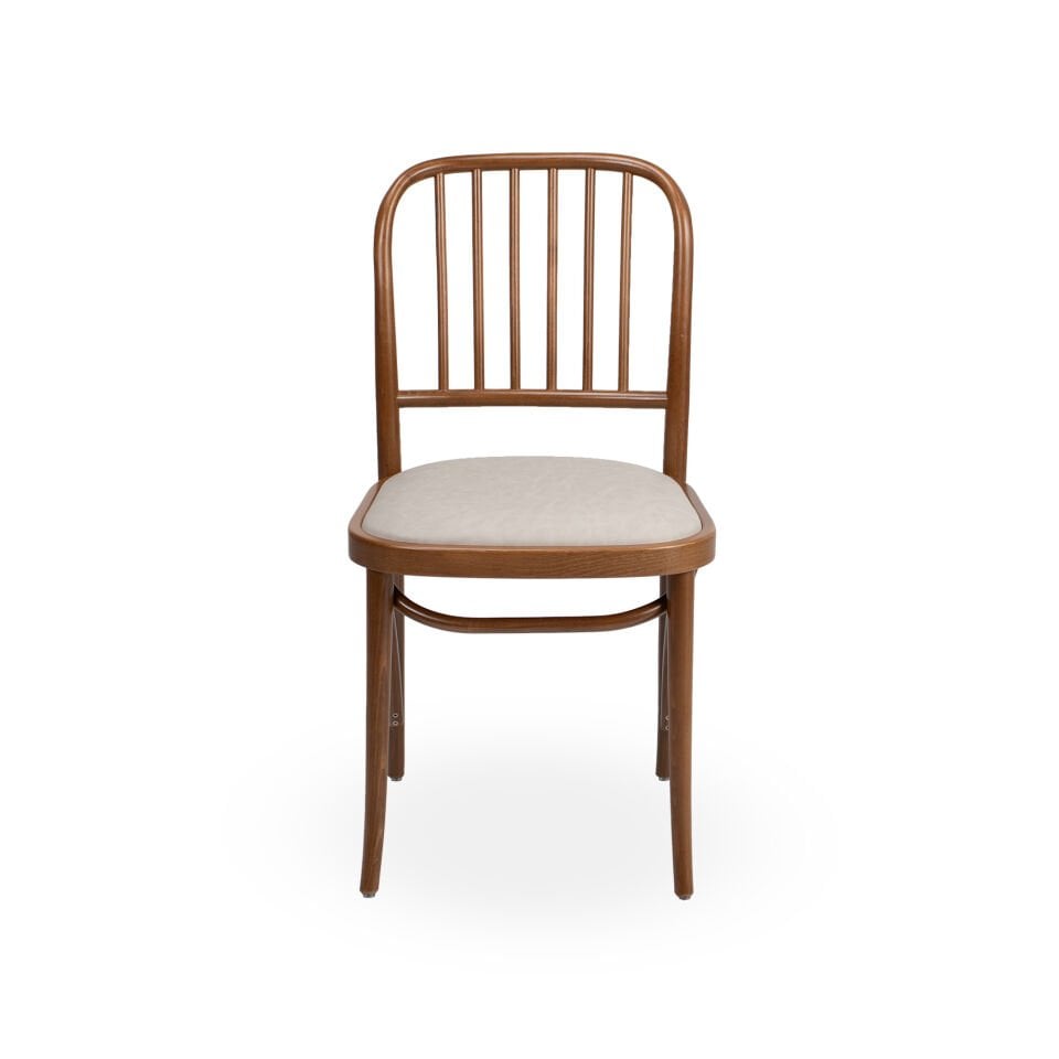 Hoffman Ahşap Sırtlı Döşemeli Sandalye