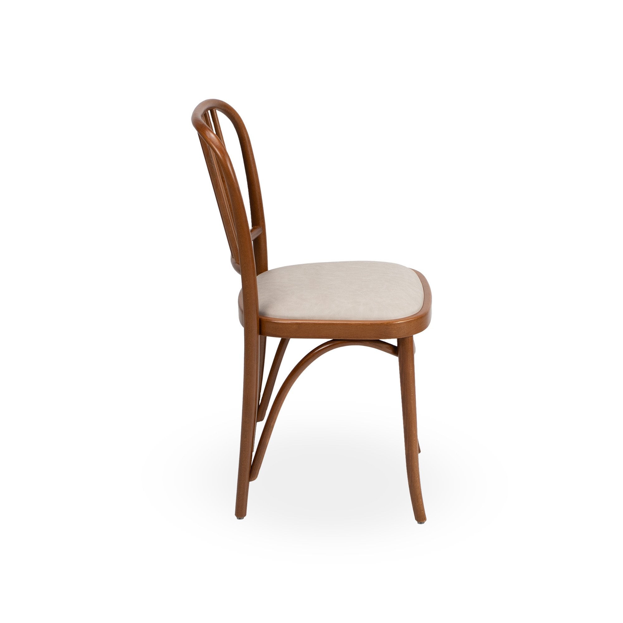 Hoffman Ahşap Sırtlı Döşemeli Sandalye