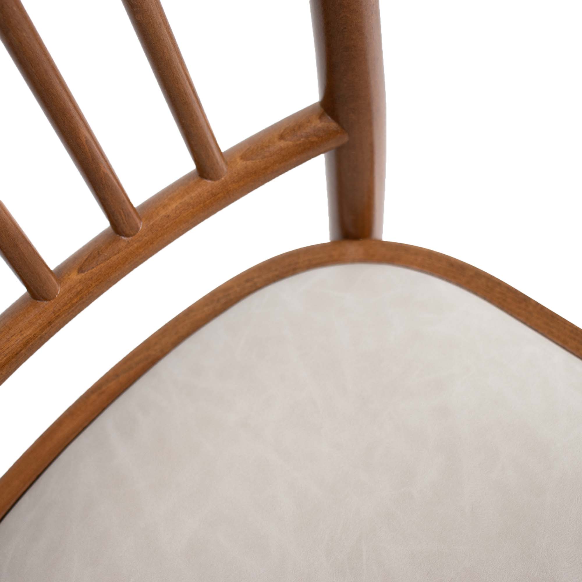 Hoffman Ahşap Sırtlı Döşemeli Sandalye