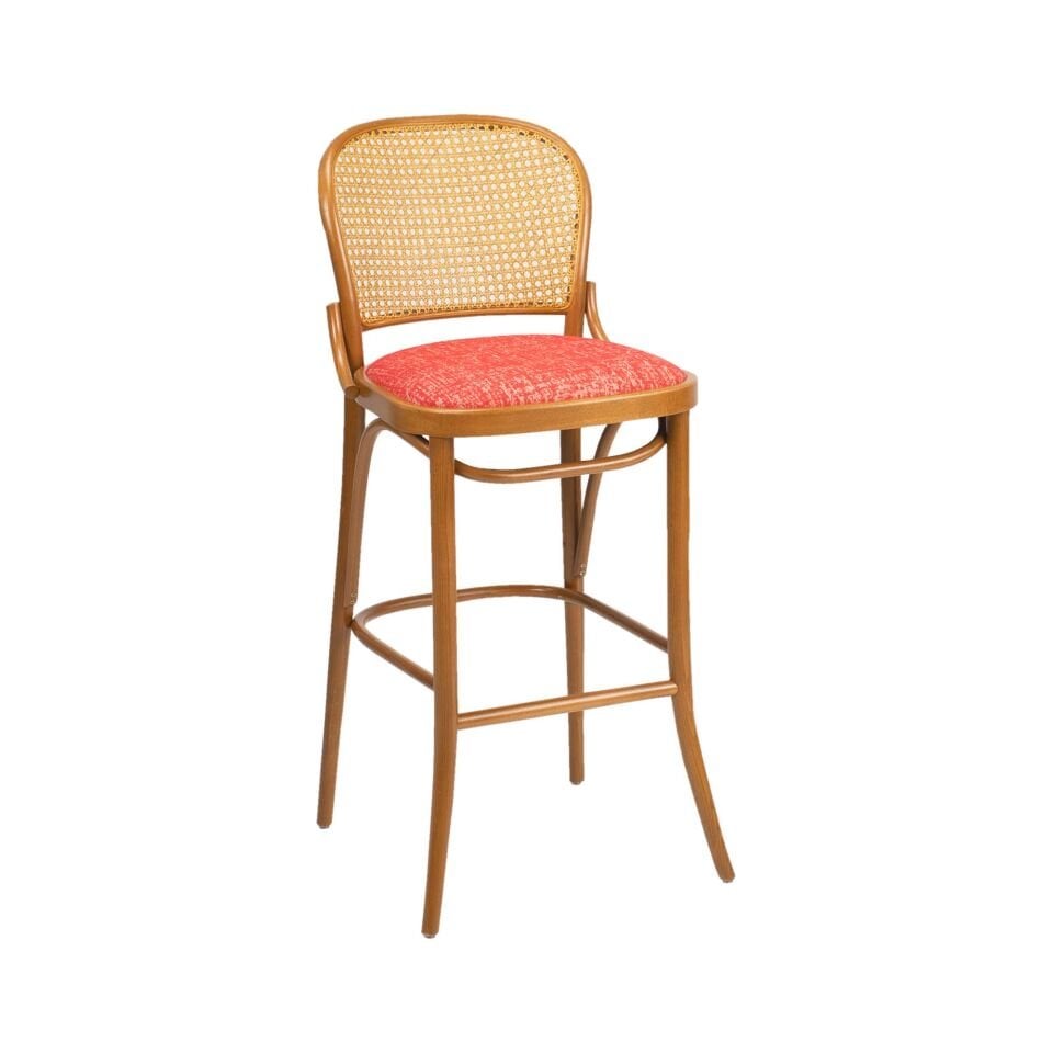 Hoffman Döşemeli Bar Sandalyesi