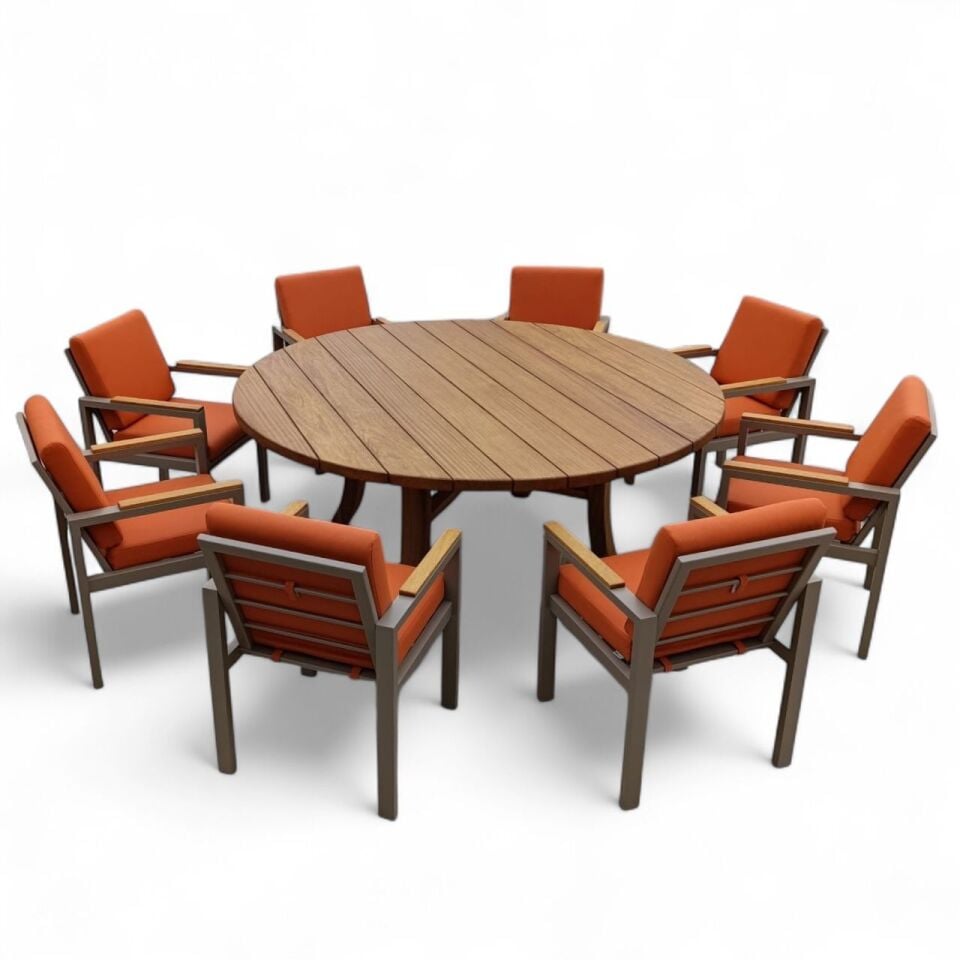 İroko Bodrum Masa Sandalye Seti