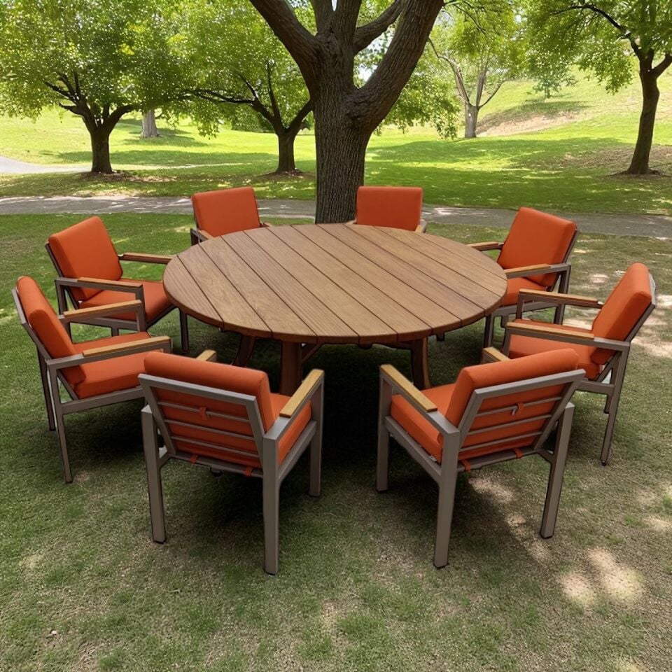 İroko Bodrum Masa Sandalye Seti