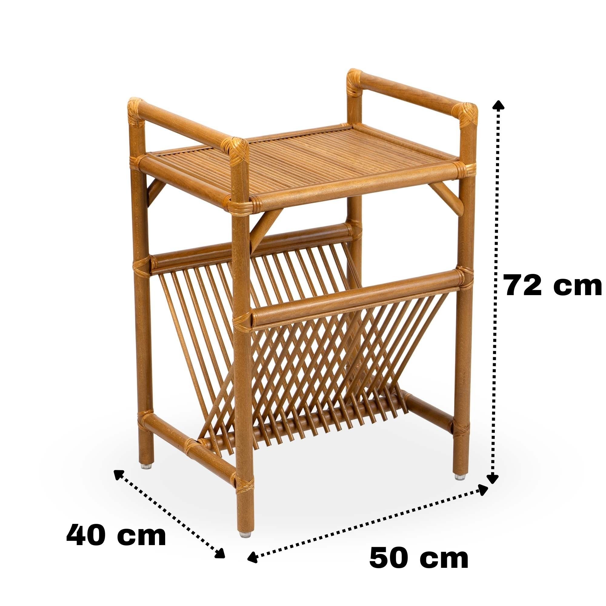 Bambu Sehpalı Gazetelik - Bal Rengi