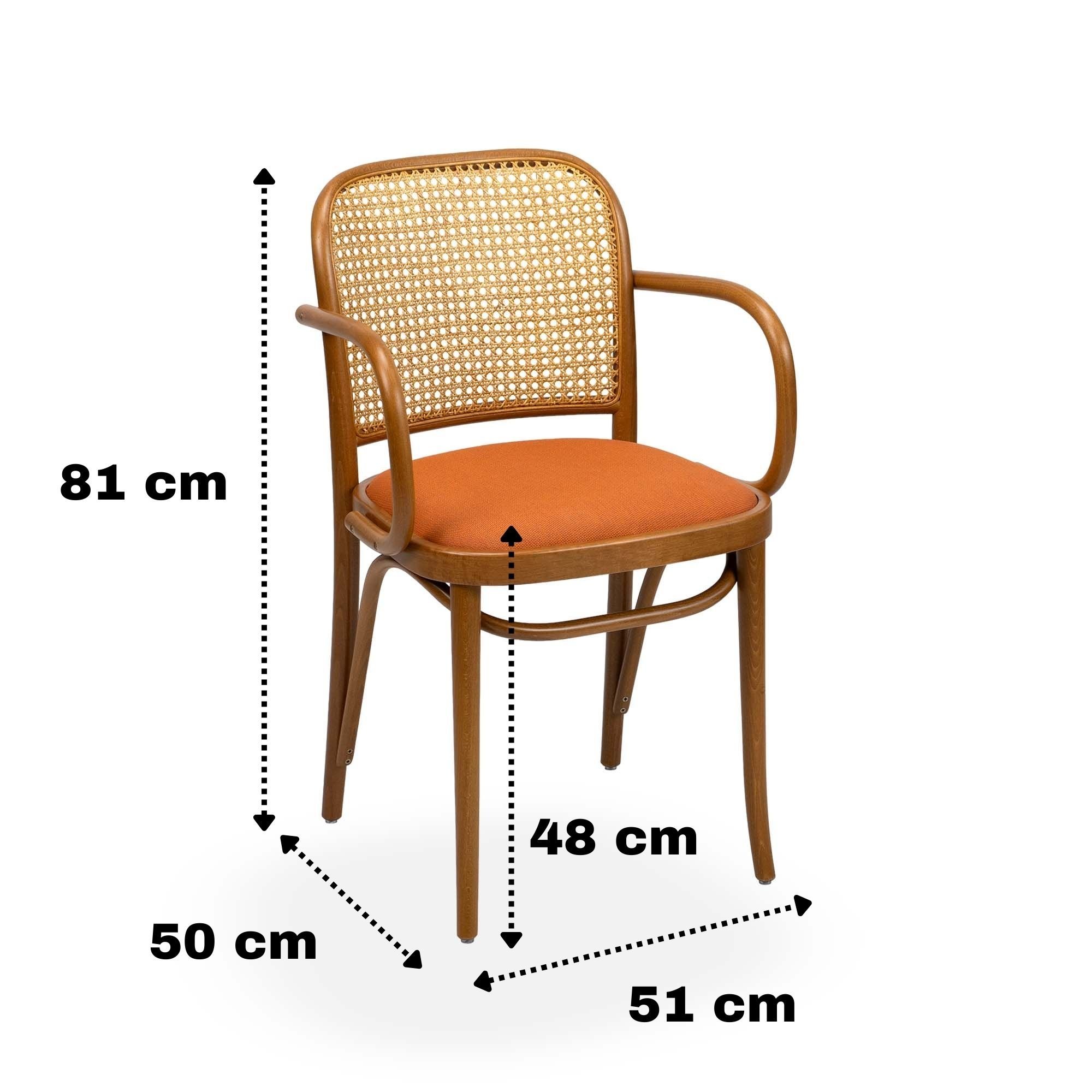 Hoffman Döşemeli Kollu Sandalye