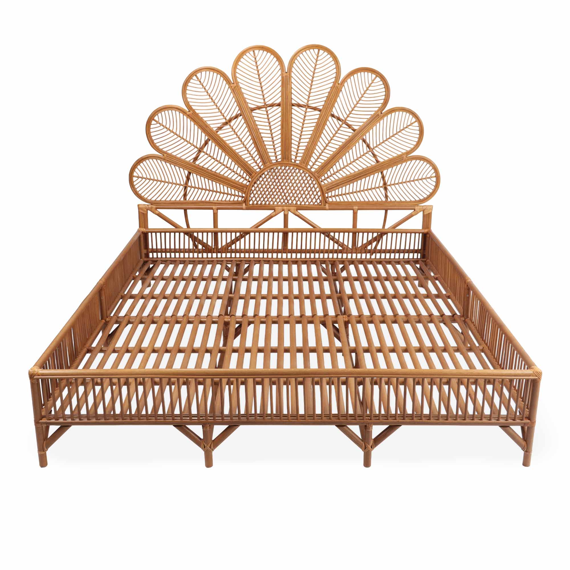 Bambu Karyola & Yatak Başlığı - Bal Rengi