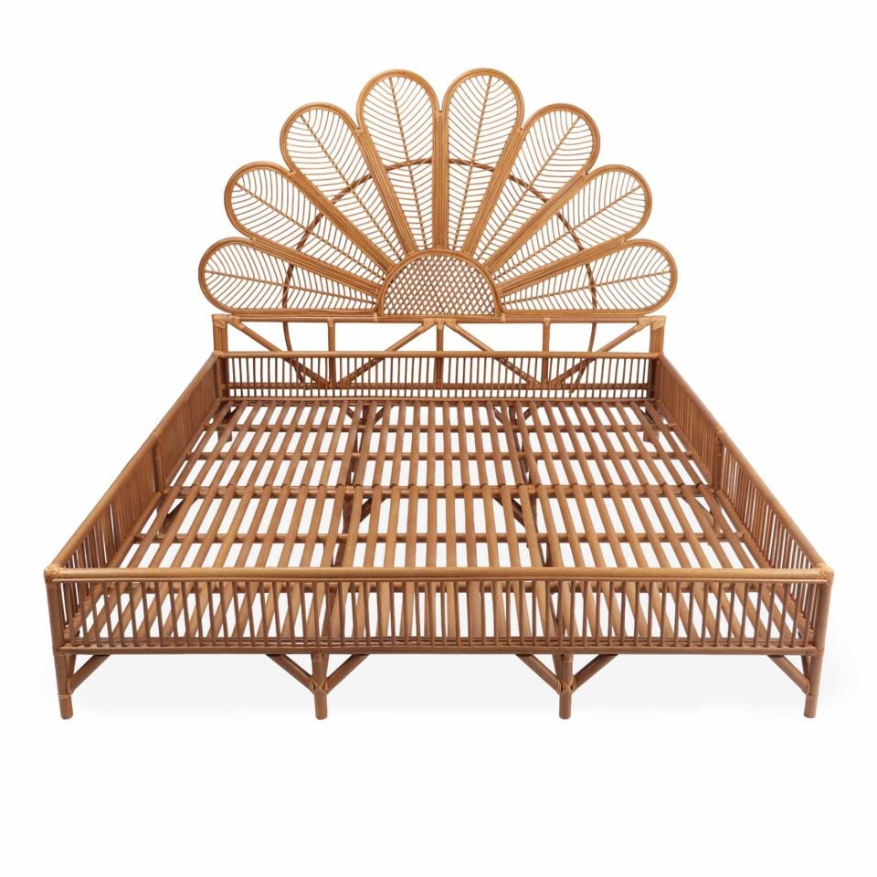 Bambu Karyola & Yatak Başlığı - Bal Rengi