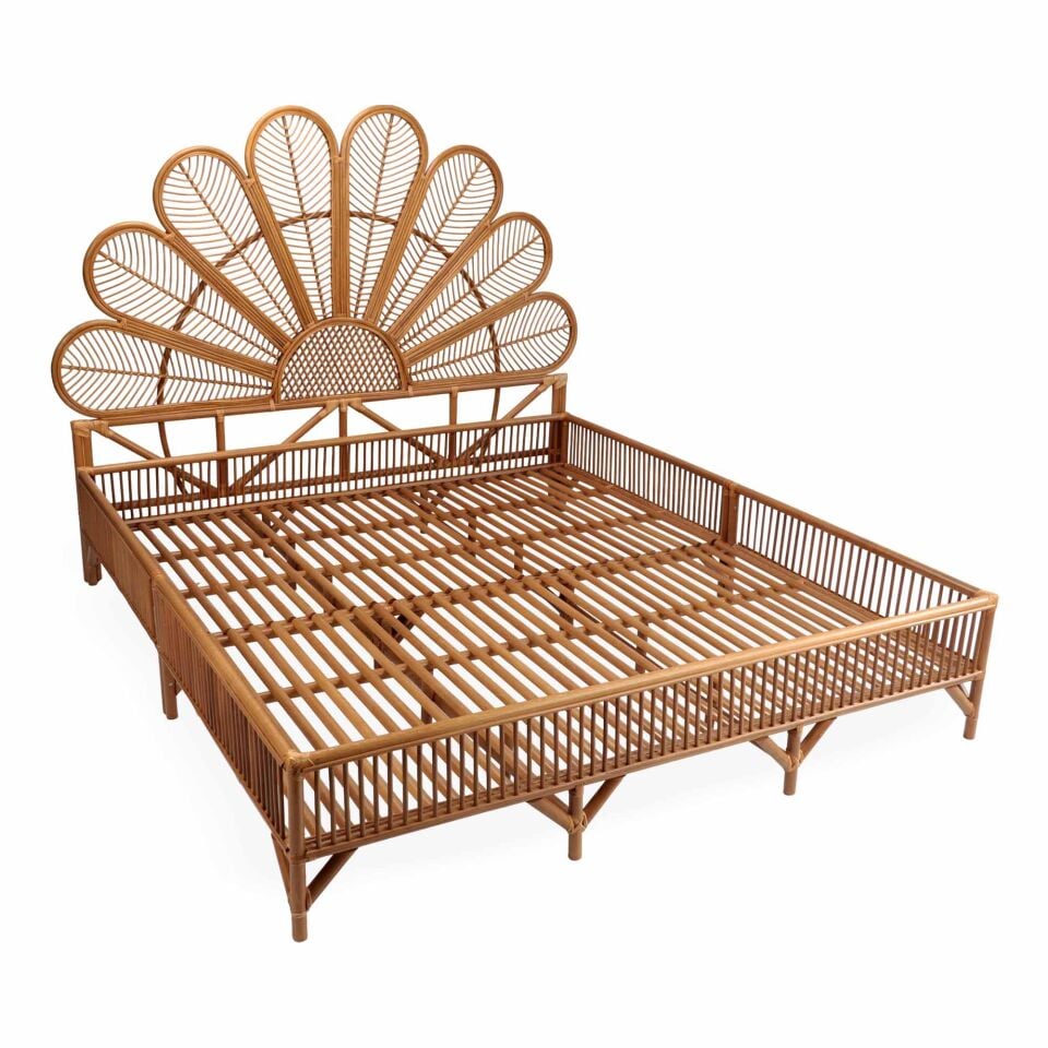 Bambu Karyola & Yatak Başlığı - Bal Rengi