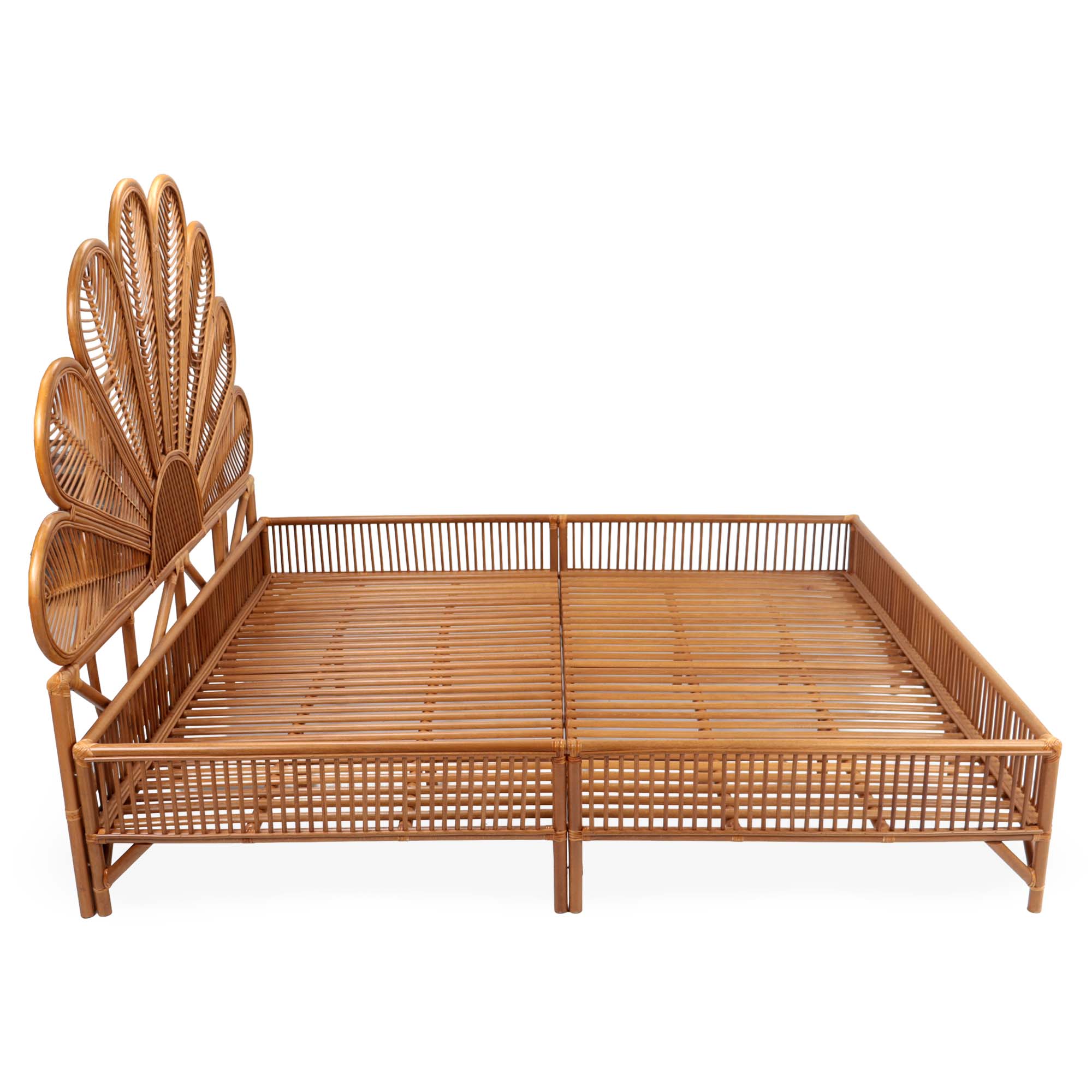 Bambu Karyola & Yatak Başlığı - Bal Rengi