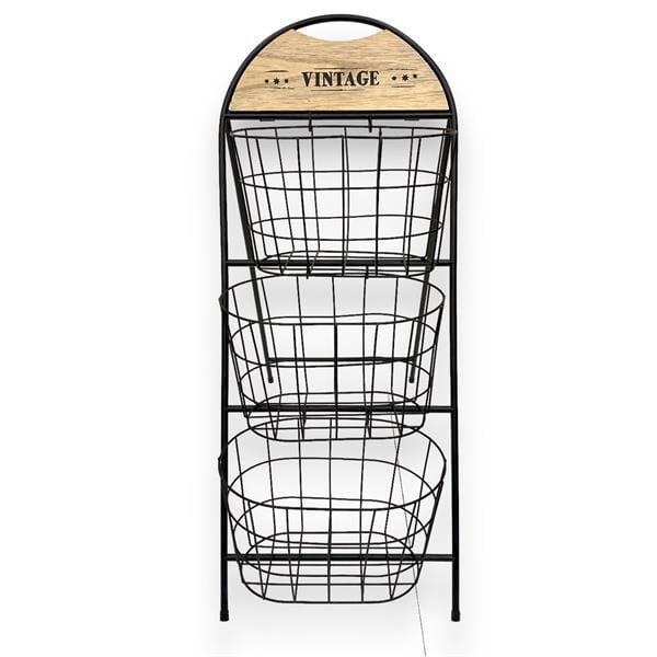 3 Sepetli Metal Stand