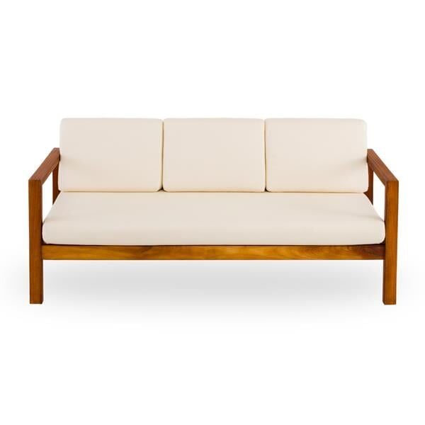 İroko Mozambik Balkon Bahçe Üçlü Koltuk