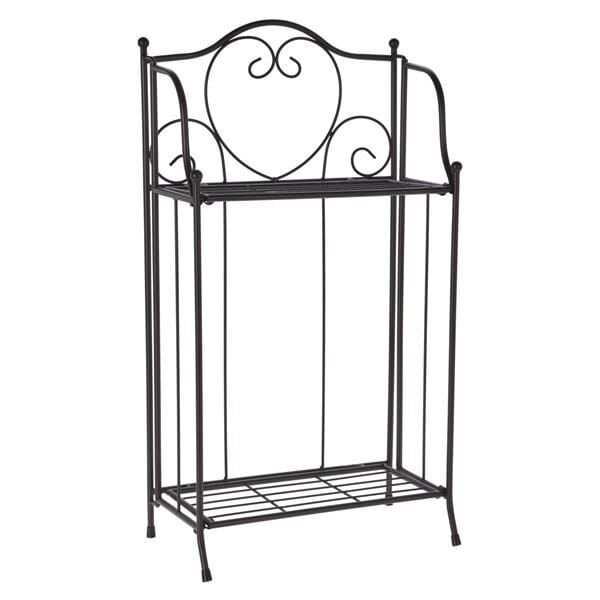 2 Raflı Metal Çiçeklik