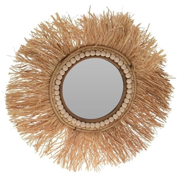 Boncuklu Rafya Küçük Ayna