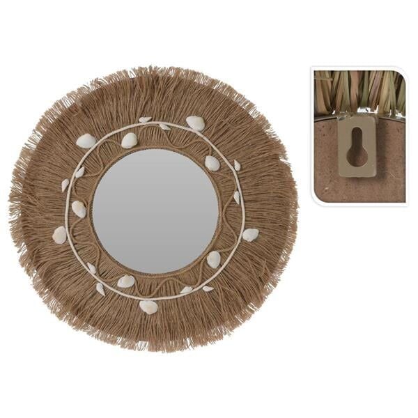 Midye Süslü Hasır Ayna