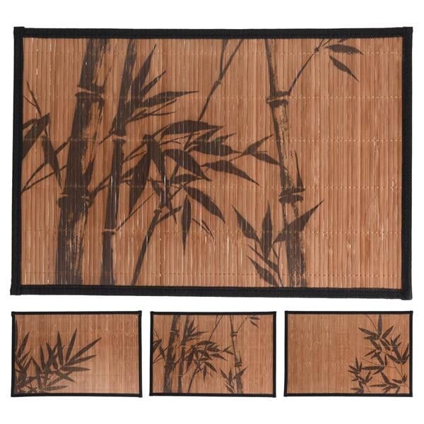 Desenli Bambu Amerikan Servis 3'lü