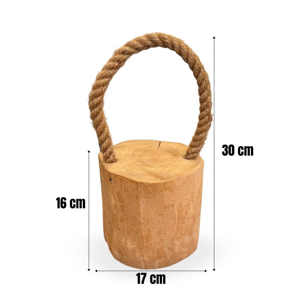 Teak Kütük Kapı Stoperi
