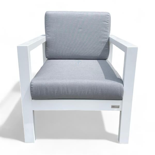 Mozambik Balkon Bahçe Tekli Koltuk - Beyaz
