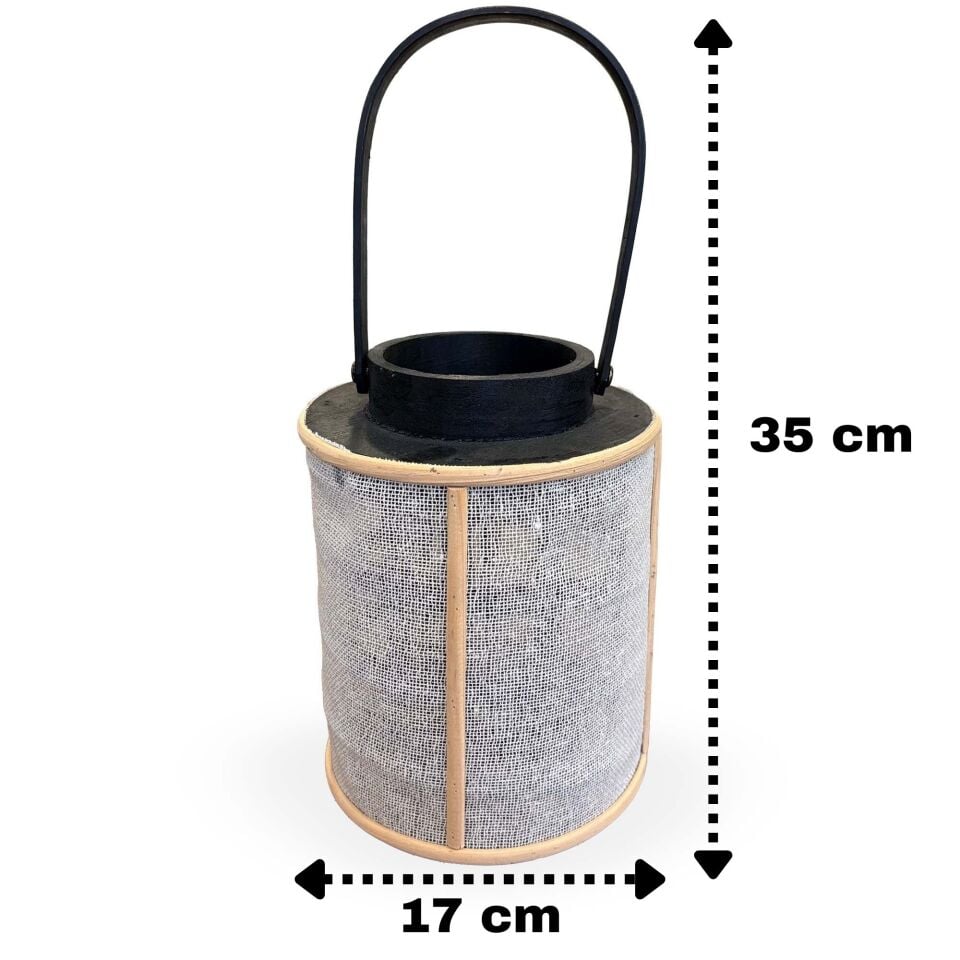 Bambu Lantern - Siyah