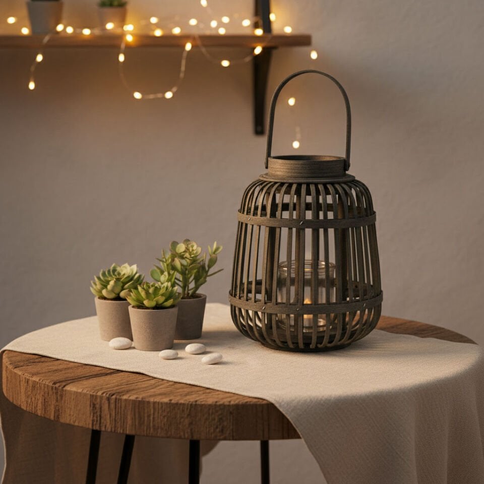 Bambu Lantern - Yeşil