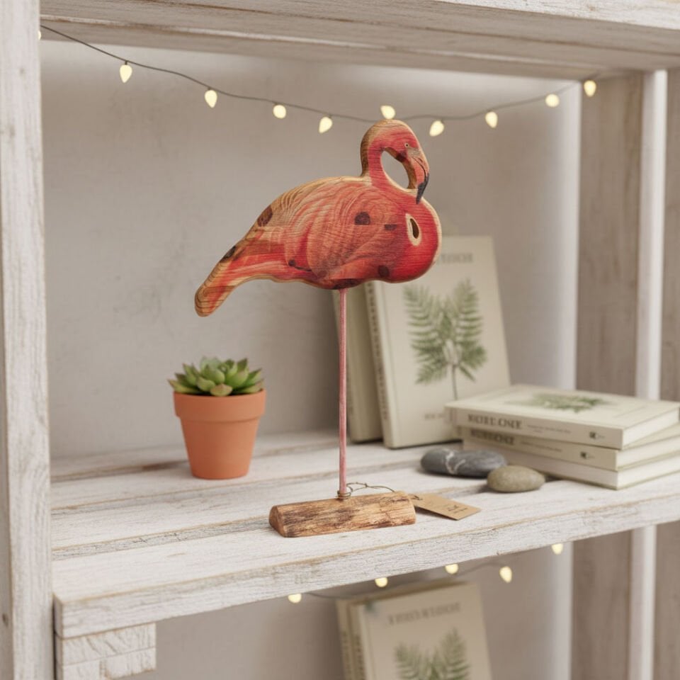 Flamingo Ahşap Dekoratif Obje